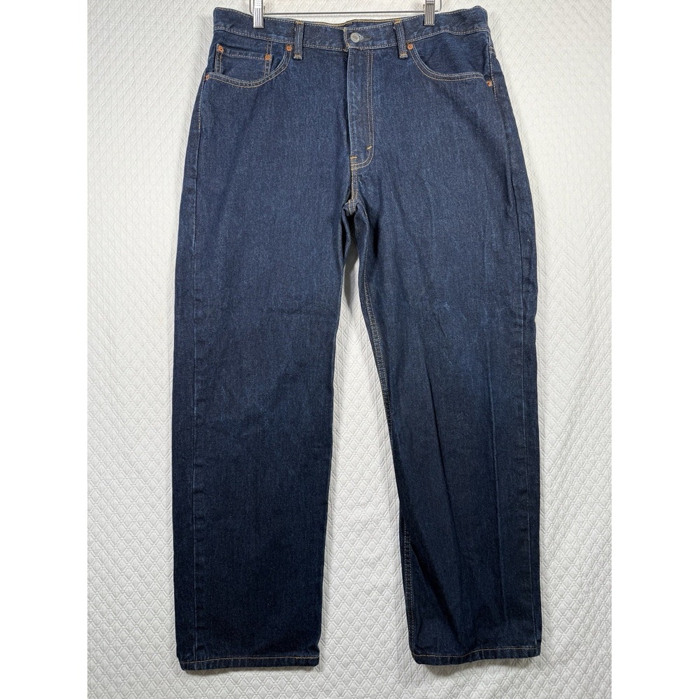 Levi's 38x30 550's Straight Durable 100% Cotton Dark Blue Jeans Cowboy Chore Y2K